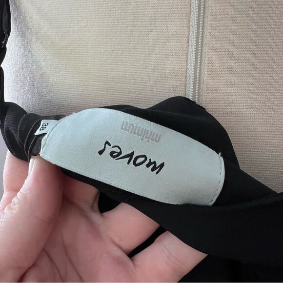 NWT Moves Minimum Estha Black Scoop Neck Cami Dress Ruffle Hem Size M/38 - Picture 6 of 9